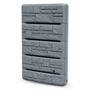 Бидон за дъждовна вода HydroMoby Arves Wall Stone, 400л (сив) - HydroMoby